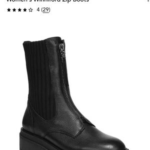 Sam Edelman Black Chelsea Lug Sole Boots